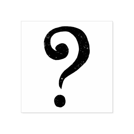 Versleten gestructureerd vraagteken rubberstempel (Afrduk)