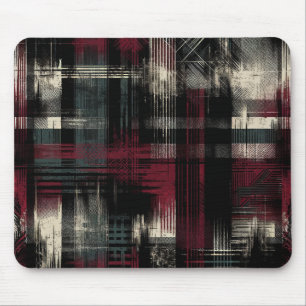 Versleten Groezelige Alternatieve Grunge Plaid Pat Muismat