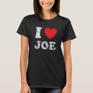 Versleten Grunge Versleten Stijl Ik Hou Van Joe T-shirt