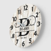 Versleten houten achtergrond B-monogram Grote Klok (Hoek)