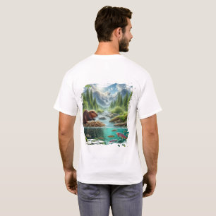 Versleten kalmte   Bever bij de stroom natuur T-shirt