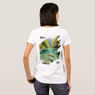 Versleten kalmte   Vis in een bergbeek Natuur T-sh T-shirt