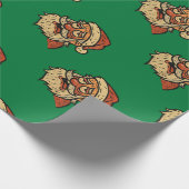 Versleten Kerstman Kerstmis Cadeaupapier (Hoek)