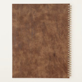 Versleten leer met gouden Lijst Planner (Achterkant)