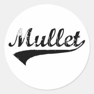 Versleten Mullet Ronde Sticker
