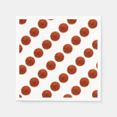 Versleten Oranje basketbal Servetten (Voorkant)