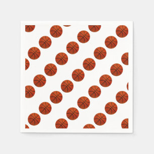 Versleten Oranje basketbal Servetten