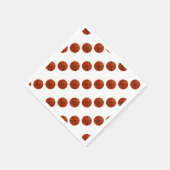 Versleten Oranje basketbal Servetten (Hoek)