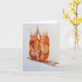 "Versleten Pantoffels " Kaart (Gele Bloem)