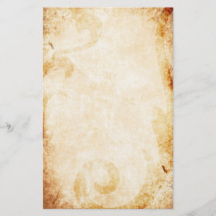 Versleten perkament met bloemengeur briefpapier