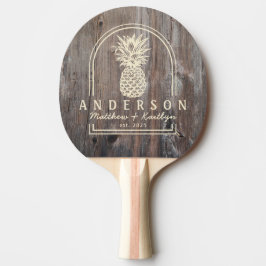 Versleten Planken Ananas Bruidsboog&Naam Tafeltennisbatje