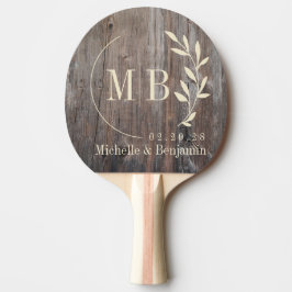Versleten Planken Blad Trouw Monogram Tafeltennisbatje
