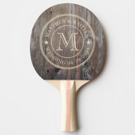 Versleten Planken Trouw Monogram Ster Tafeltennisbatje