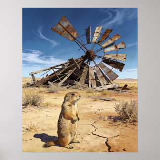 Versleten Poster