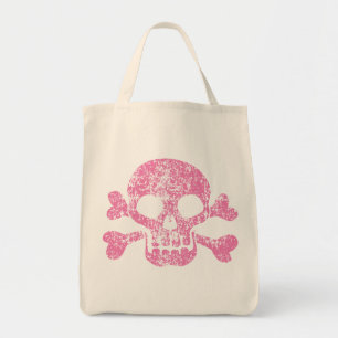Versleten schedel en kruisbeenderen tote bag