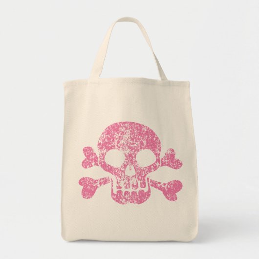 Versleten schedel en kruisbeenderen tote bag (Voorkant)