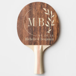 Versleten Snijplank Blad Trouw Monogram Tafeltennisbatje