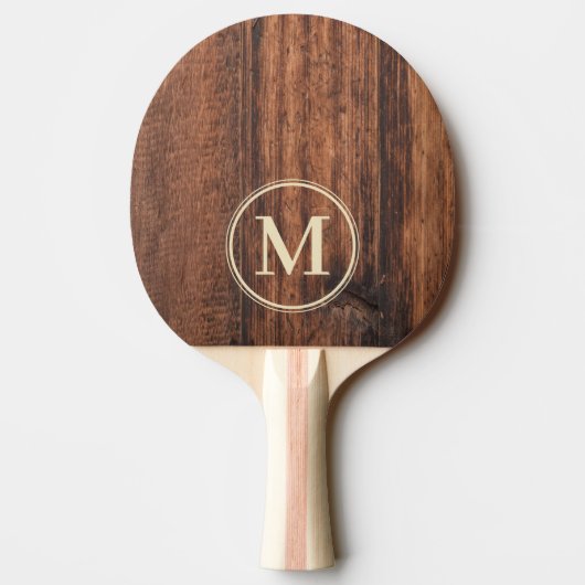 Versleten Snijplank Monogram Tafeltennisbatje (Achterkant)