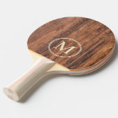 Versleten Snijplank Monogram Tafeltennisbatje (Voorkant Gekanteld)