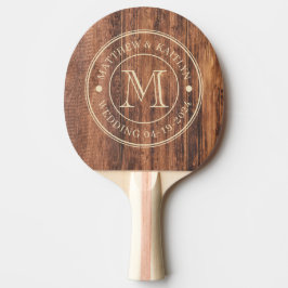 Versleten Snijplank Trouw Monogram Tafeltennisbatje