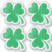 Versleten verf shamrock St Patrick's day Sticker (Voorkant)