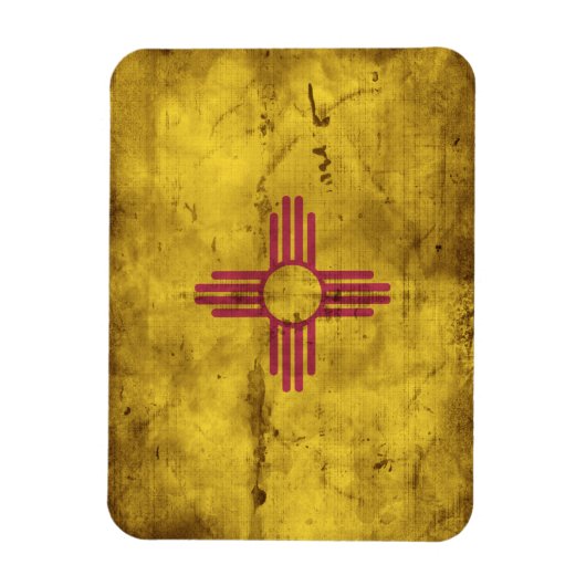 Versleten vlag van New Mexico; Magneet (Verticaal)