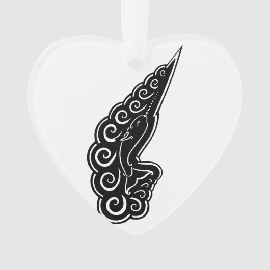 Versmalde golven Celtic Style Black Ink Tekening Ornament (voorkant)