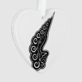 Versmalde golven Celtic Style Black Ink Tekening Ornament (voorkant)