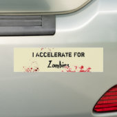 Versnel voor Zombies Bumpersticker (Op auto)