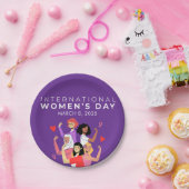Versnelde actie Internationale Vrouwendag 2025 Papieren Bordje (Feest)