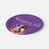 Versnelde actie Internationale Vrouwendag 2025 Papieren Bordje (Gekanteld)