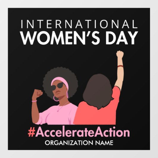 Versnelde actie Internationale Vrouwendag 2025 Raamsticker (Vel)