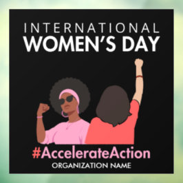 Versnelde actie Internationale Vrouwendag 2025 Raamsticker