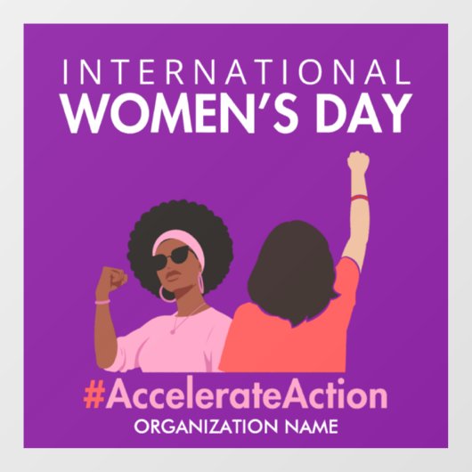 Versnelde actie Internationale Vrouwendag 2025 Raamsticker (Vel)