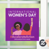 Versnelde actie Internationale Vrouwendag 2025 Raamsticker (Huis)