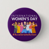 Versnelde actie Internationale Vrouwendag 2025 Ronde Button 5,7 Cm (Voorkant)