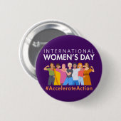Versnelde actie Internationale Vrouwendag 2025 Ronde Button 5,7 Cm (Voorkant /achterkant)
