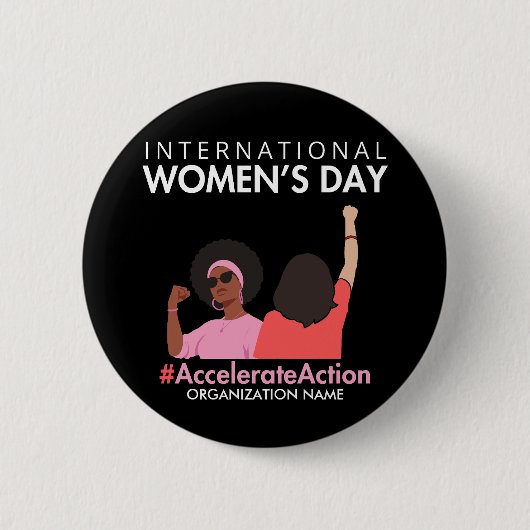 Versnelde actie Internationale Vrouwendag 2025 Ronde Button 5,7 Cm (Voorkant)