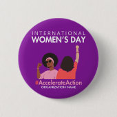 Versnelde actie Internationale Vrouwendag 2025 Ronde Button 5,7 Cm (Voorkant)