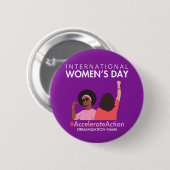 Versnelde actie Internationale Vrouwendag 2025 Ronde Button 5,7 Cm (Voorkant /achterkant)