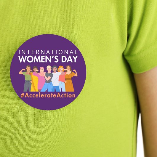 Versnelde actie Internationale Vrouwendag 2025 Ronde Button 5,7 Cm