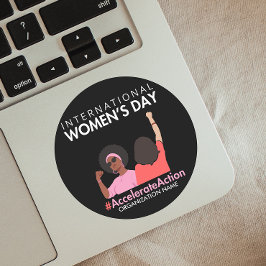 Versnelde actie Internationale Vrouwendag 2025 Ronde Sticker