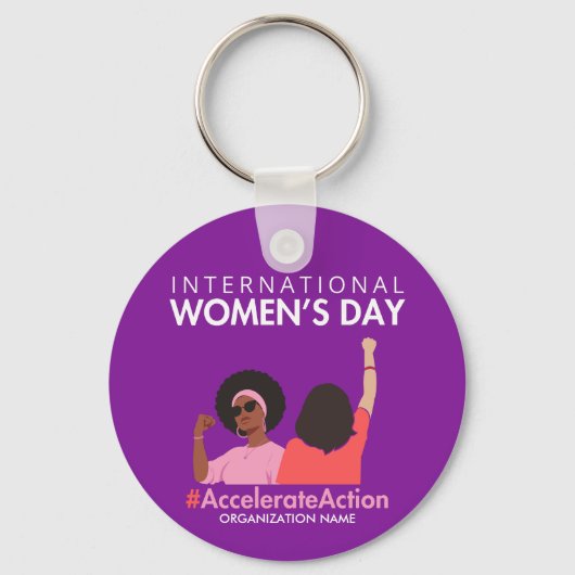 Versnelde actie Internationale Vrouwendag 2025 Sleutelhanger (Voorkant)