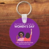 Versnelde actie Internationale Vrouwendag 2025 Sleutelhanger (Achterkant)