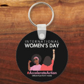 Versnelde actie Internationale Vrouwendag 2025 Sleutelhanger (Achterkant)