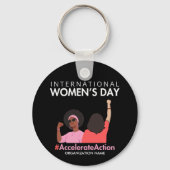 Versnelde actie Internationale Vrouwendag 2025 Sleutelhanger (Achterkant)