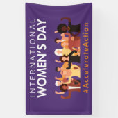 Versnelde actie Internationale Vrouwendag 2025 Spandoek (Verticaal)