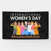Versnelde actie Internationale Vrouwendag 2025 Spandoek (Horizontaal)
