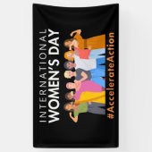 Versnelde actie Internationale Vrouwendag 2025 Spandoek (Verticaal)