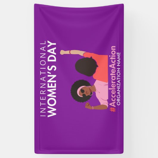 Versnelde actie Internationale Vrouwendag 2025 Spandoek (Verticaal)